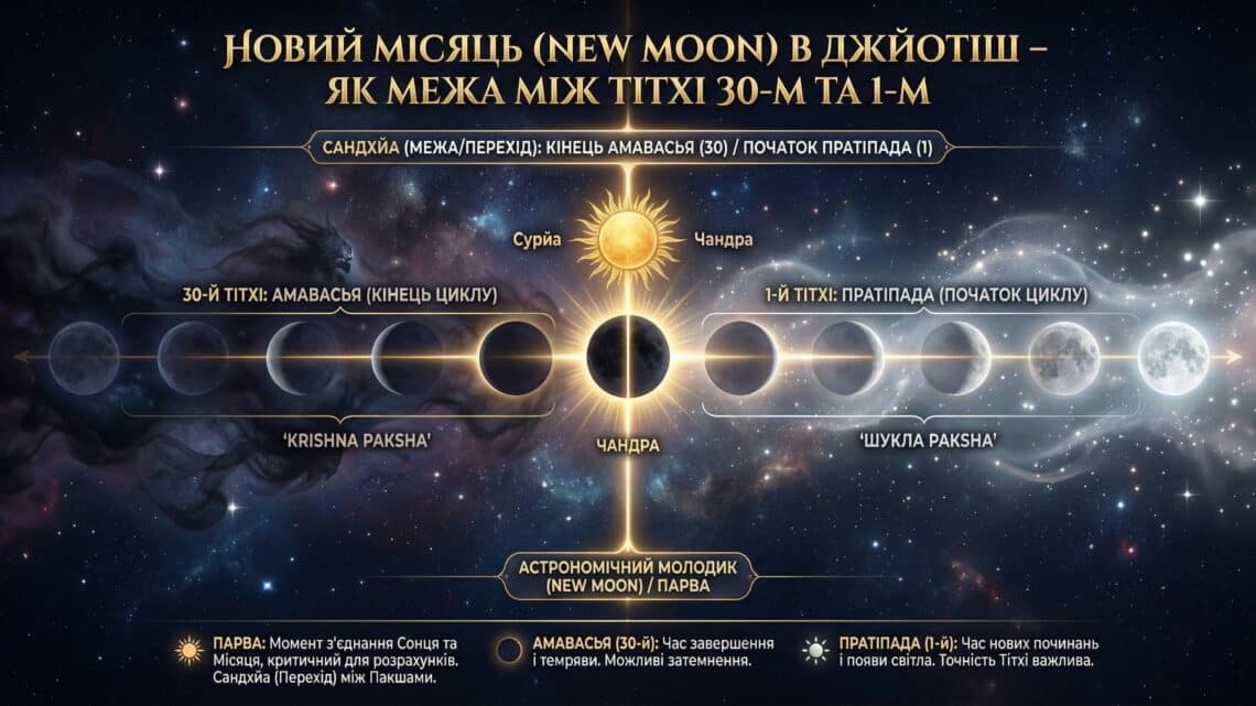««« НовоЛуние Новый Месяц New Moon – Титхи-Амавасйа | 1-й Титхи – Пратипада в Джйотиш »»»