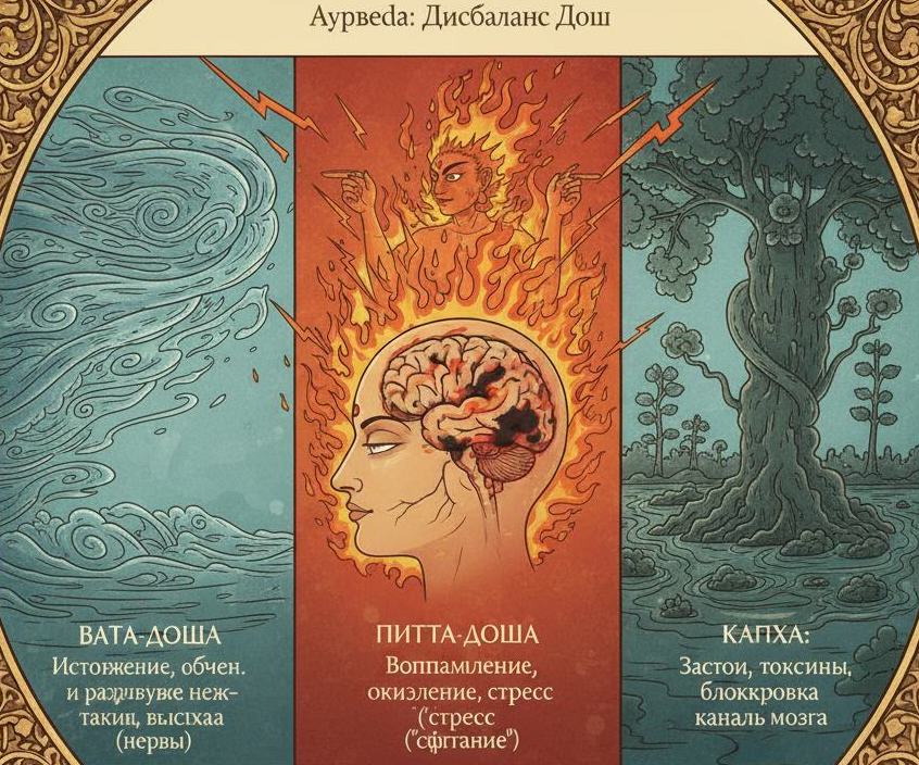 « Аюрведа — Три-Доша Вата Питта Капха — Баланс и дисбаланс »'